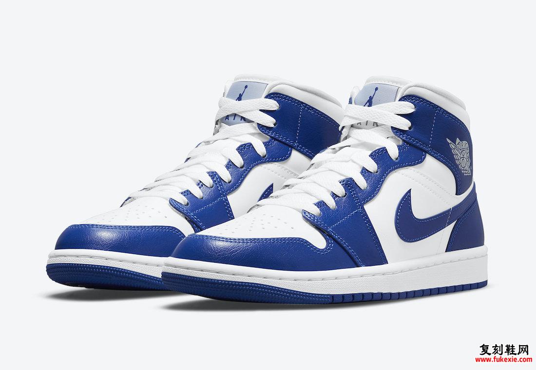 Air Jordan 1 Mid White Blue BQ6472-104 发售日期