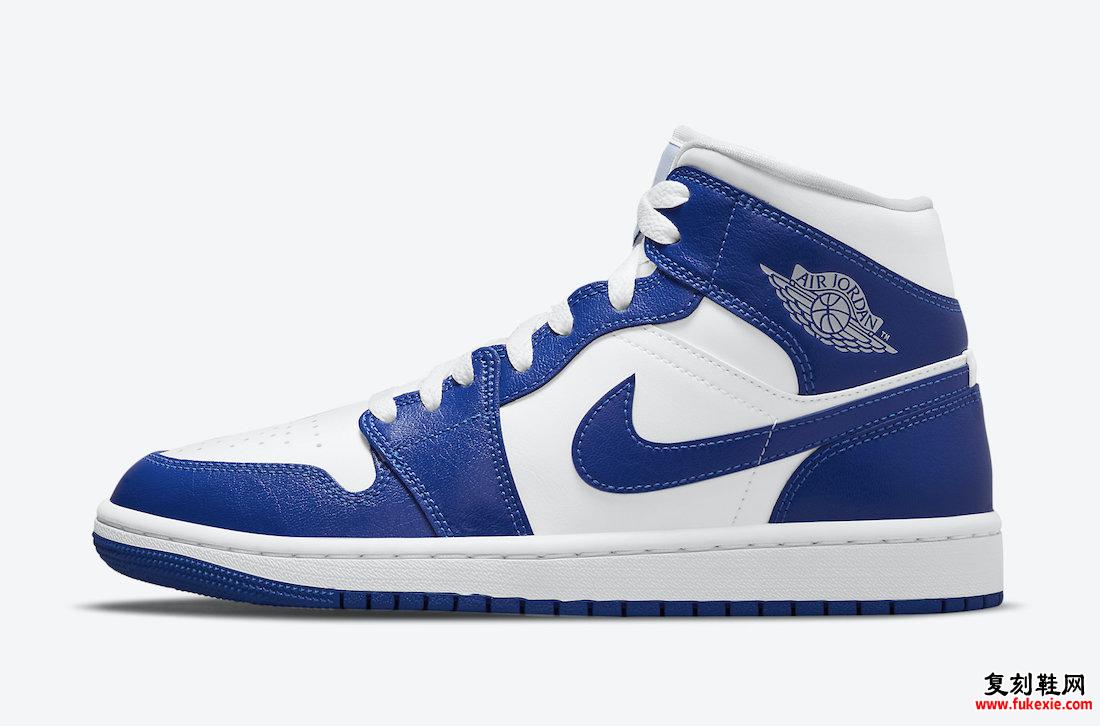 Air Jordan 1 Mid White Blue BQ6472-104 发售日期