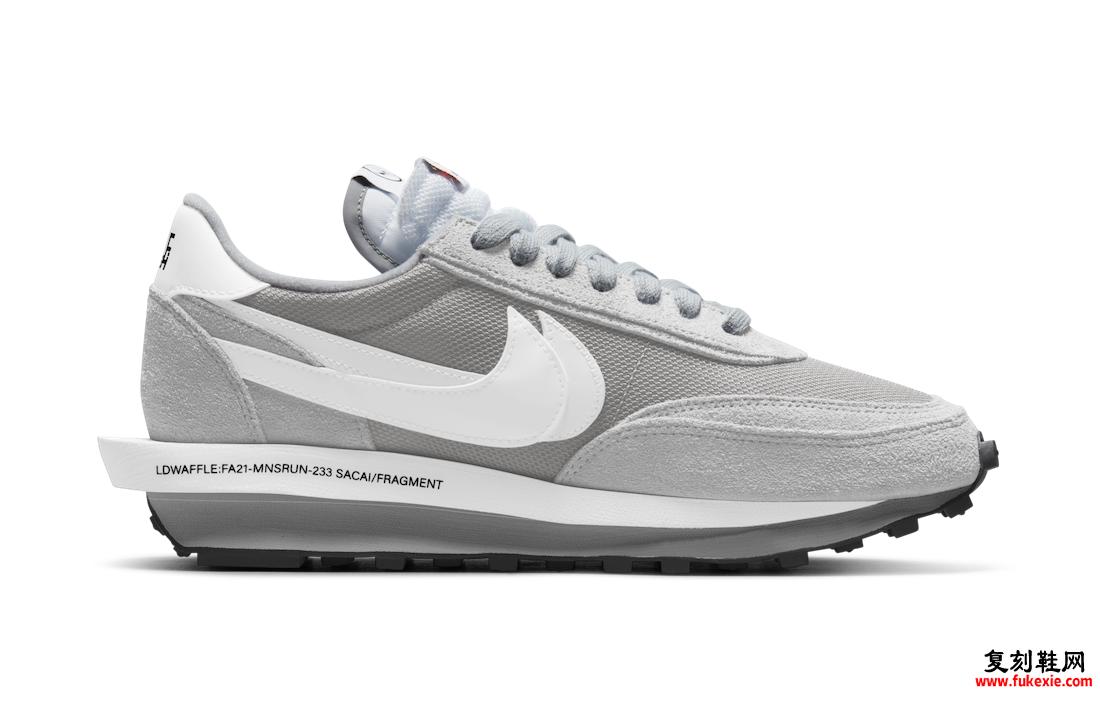 Fragment Sacai Nike LDWaffle Light Smoke Grey DH2684-001 发售日期