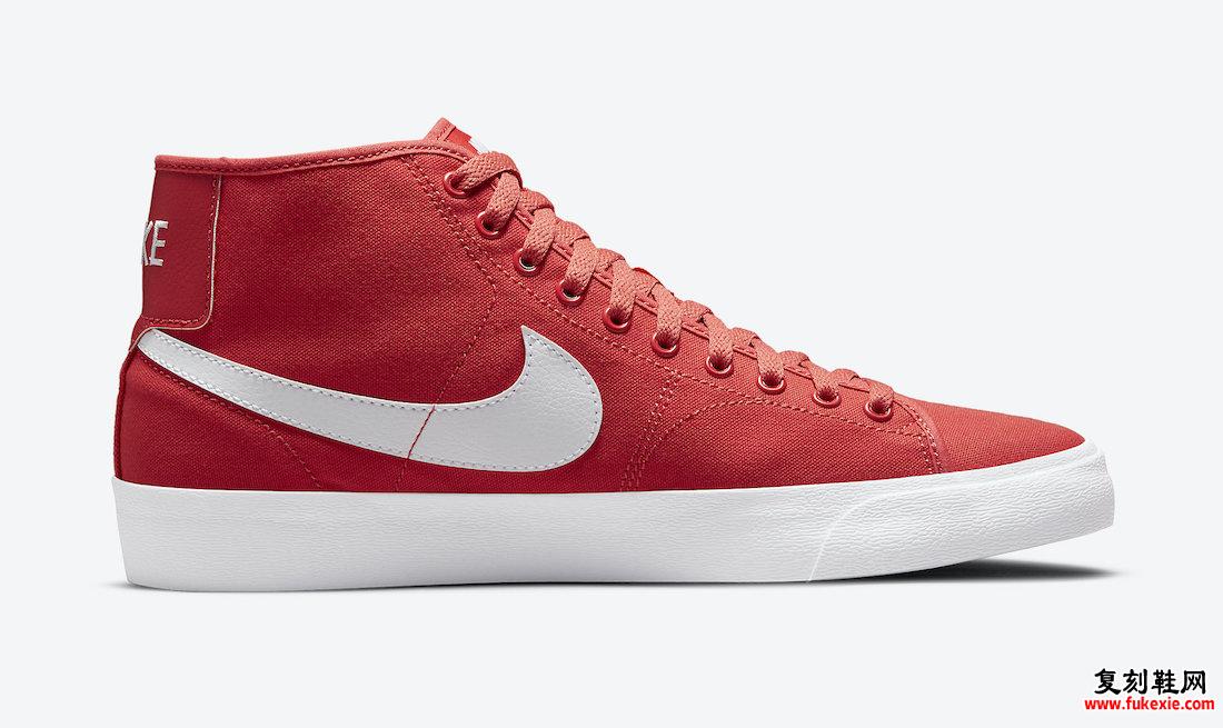 Nike SB Blazer Court Mid Red White DC8901-600 发布日期