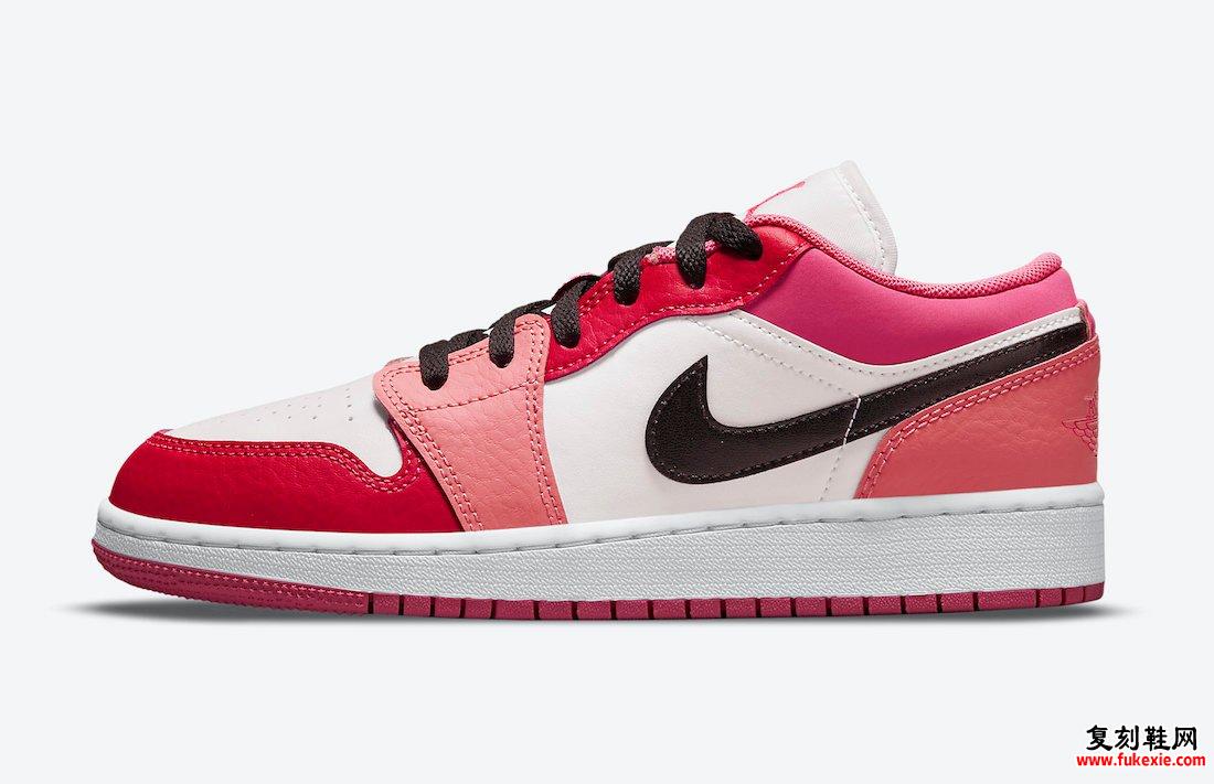 Air Jordan 1 Low GS Pink Red 553560-162 发售日期信息