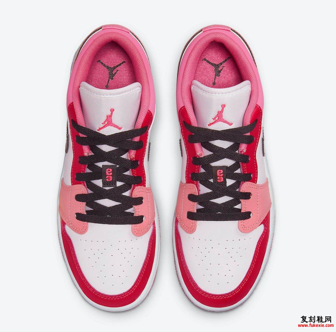 Air Jordan 1 Low GS Pink Red 553560-162 发售日期信息