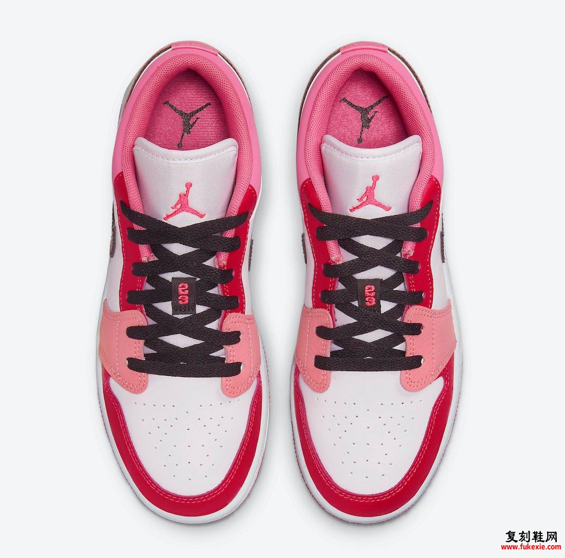 Air Jordan 1 Low GS Pink Red 553560-162 发售日期信息