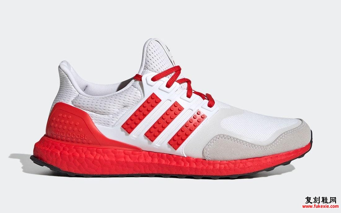 乐高 adidas Ultra Boost DNA 白红 H67955 发售日期