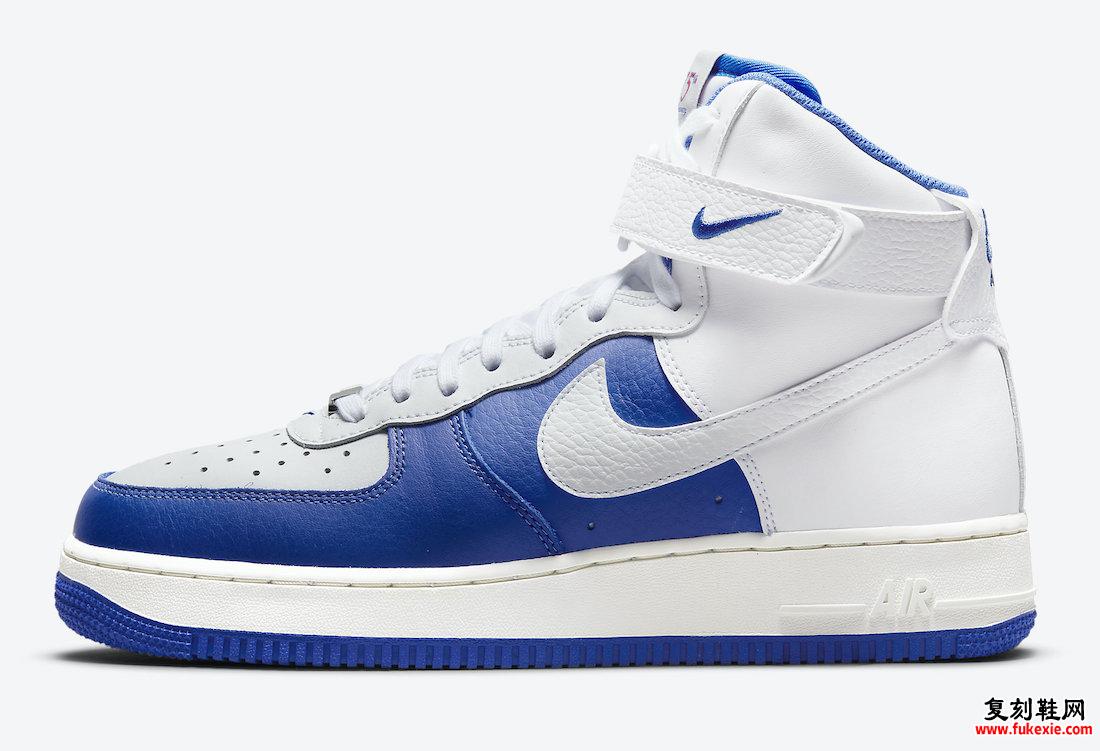 NBA Nike Air Force 1 High White Hyper Royal DC8870-100 发售日期