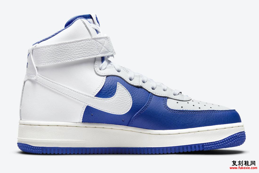 NBA Nike Air Force 1 High White Hyper Royal DC8870-100 发售日期