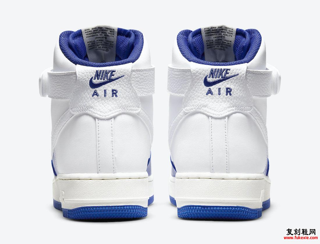 NBA Nike Air Force 1 High White Hyper Royal DC8870-100 发售日期