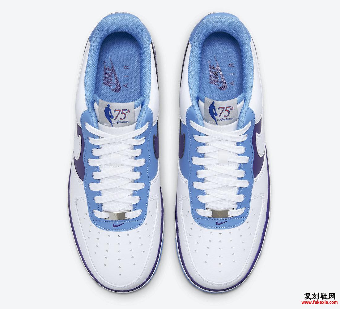 NBA 耐克 Air Force 1 Low 湖人队 75 周年 DC8874-101 发售日期