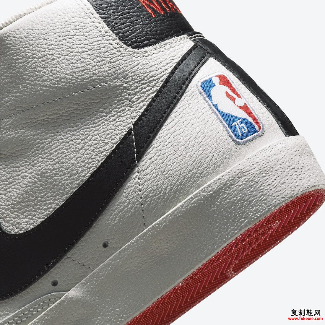 NBA Nike Blazer Mid Portland Trail Blazers DD8025-101 发布日期