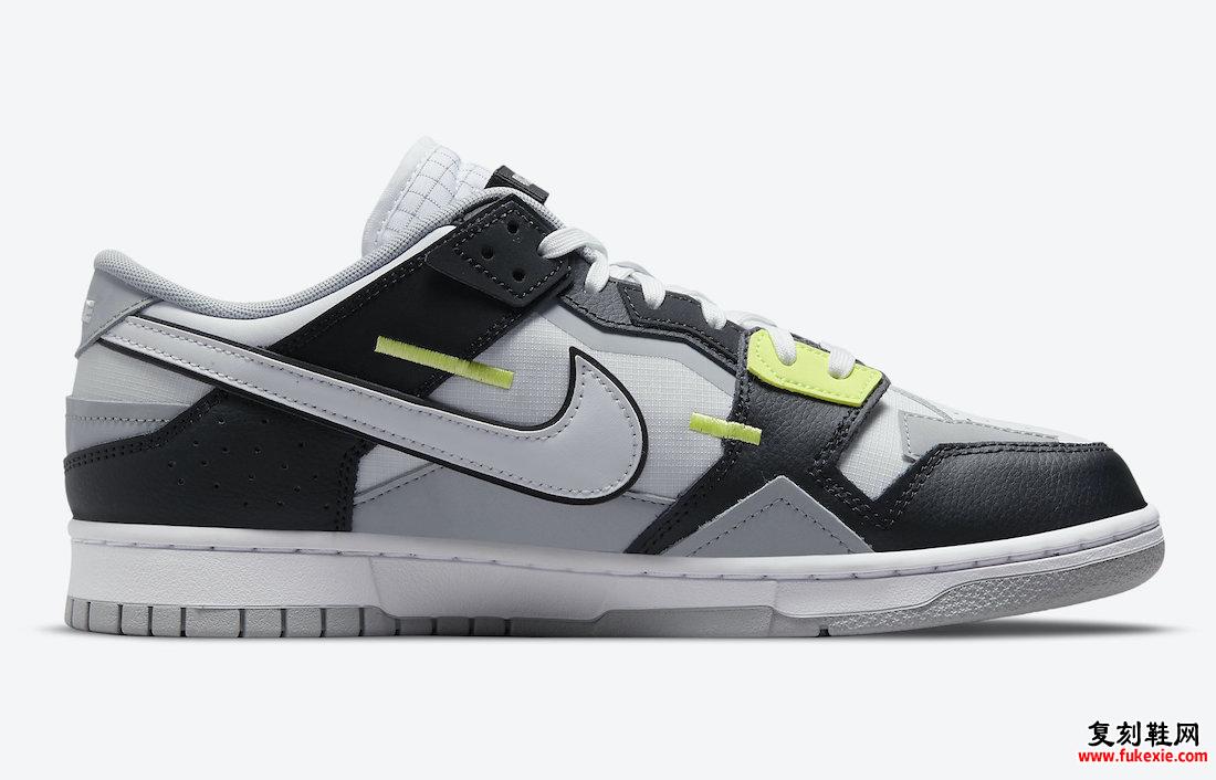 Nike Dunk Low Scrap Black White Wolf Gray Lemon Twist DC9723-001 发布日期