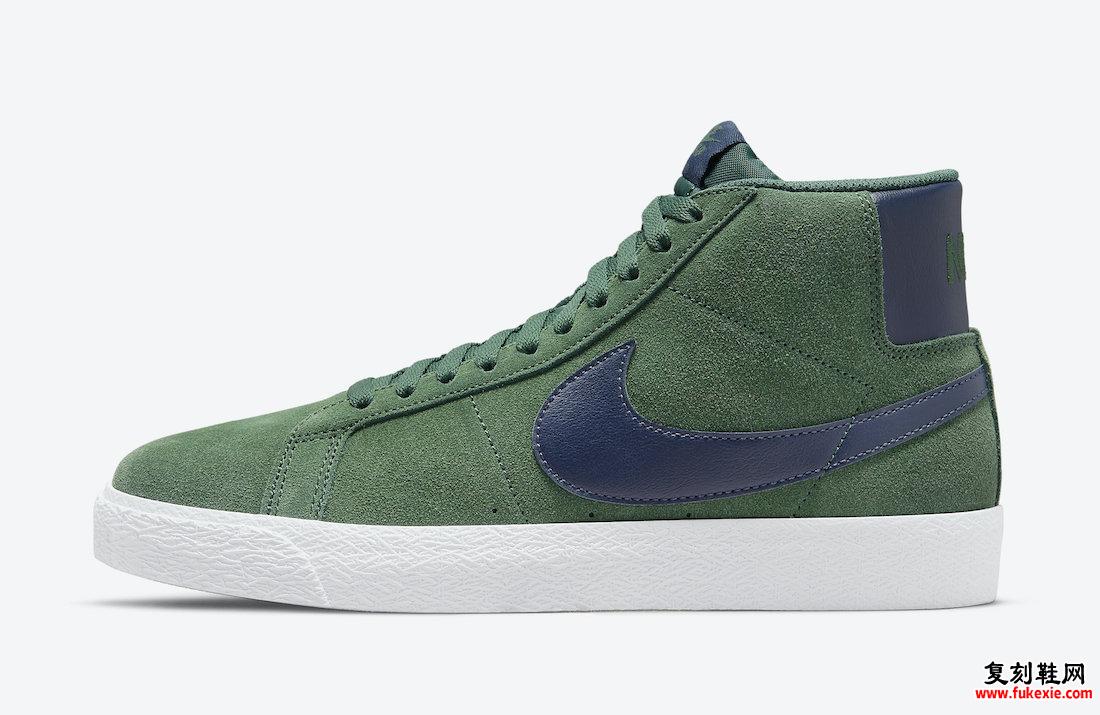 Nike SB Blazer Mid Noble Green Midnight Navy 864349-302 发布日期