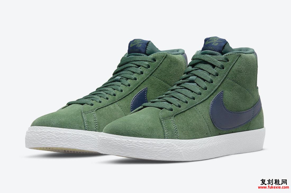 Nike SB Blazer Mid Noble Green Midnight Navy 864349-302 发布日期