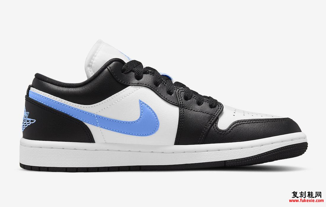 Air Jordan 1 Low Black University Blue White DC0774-041 发售日期