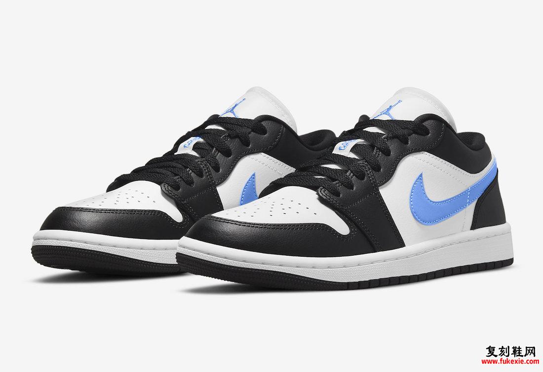 Air Jordan 1 Low Black University Blue White DC0774-041 发售日期