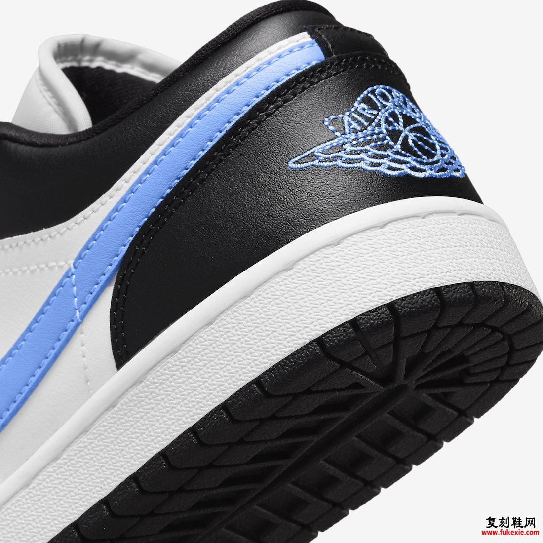 Air Jordan 1 Low Black University Blue White DC0774-041 发售日期