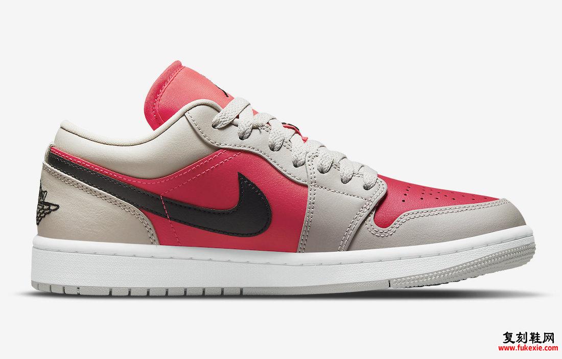 Air Jordan 1 Low Light Iron Ore Black Siren Red DC0774-060 发售日期