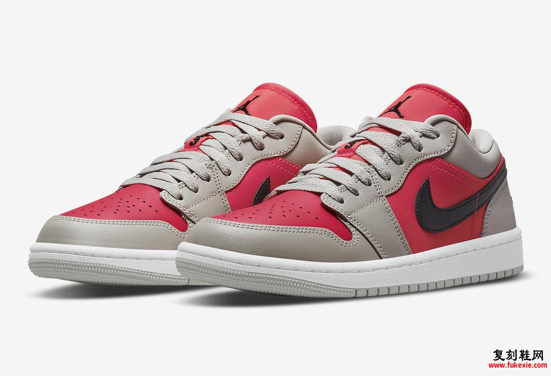 Air Jordan 1 Low Light Iron Ore Black Siren Red DC0774-060 发售日期