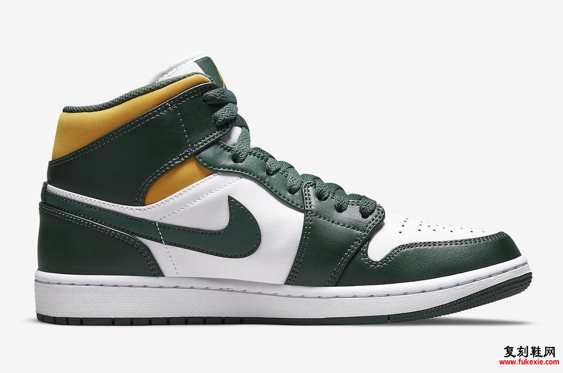 Air Jordan 1 Mid Green Yellow 554724-371 发售日期