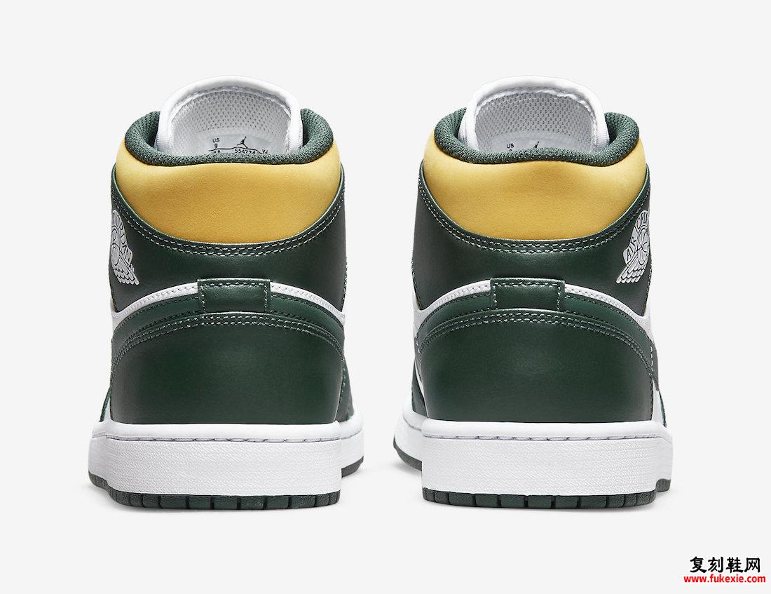 Air Jordan 1 Mid Green Yellow 554724-371 发售日期