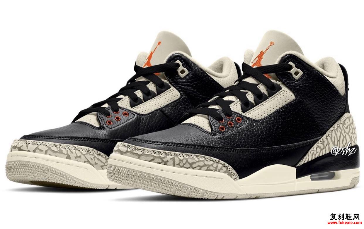 Air Jordan 3 Desert Cement Black Rush Orange Fossil Stone Sail CT8532-008 发售日期