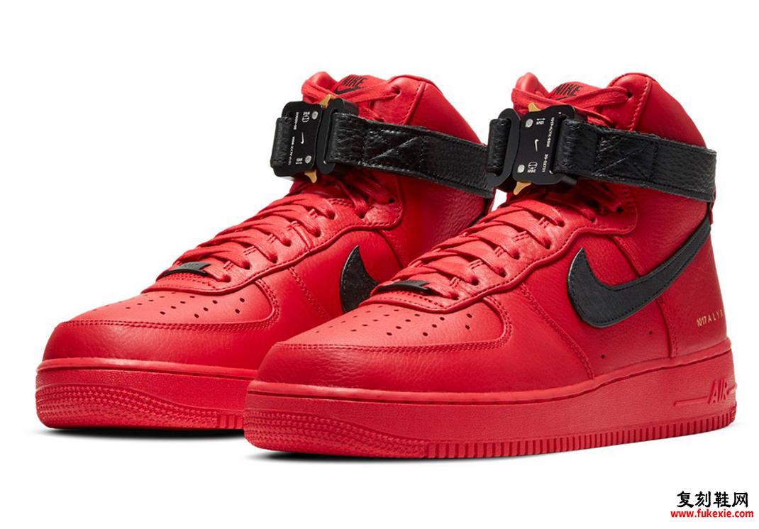 Alyx Nike Air Force 1 High University Red Black 发售日期