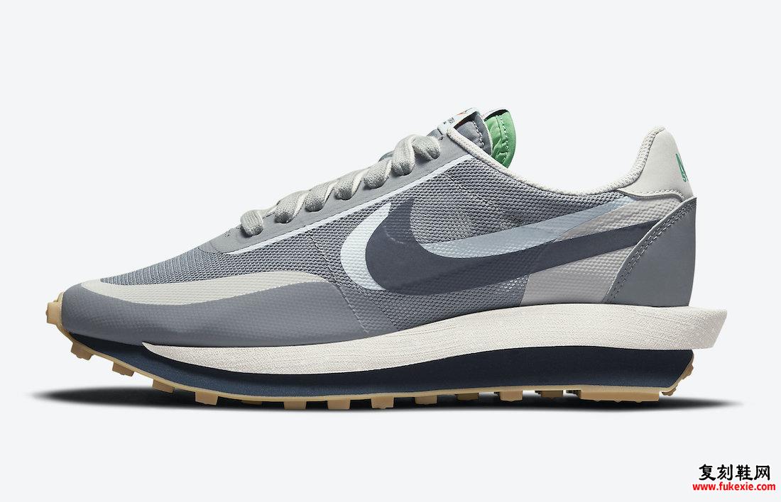 Clot Sacai Nike LDWaffle Neutral Grey Obsidian Cool Grey DH3114-001 发售日期价格