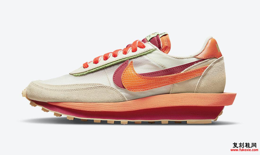 Clot Sacai Nike LDWaffle Orange Blaze DH1347-100 发布日期