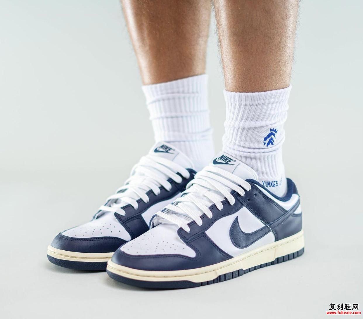 Nike Dunk Low Navy White Aged 发售日期