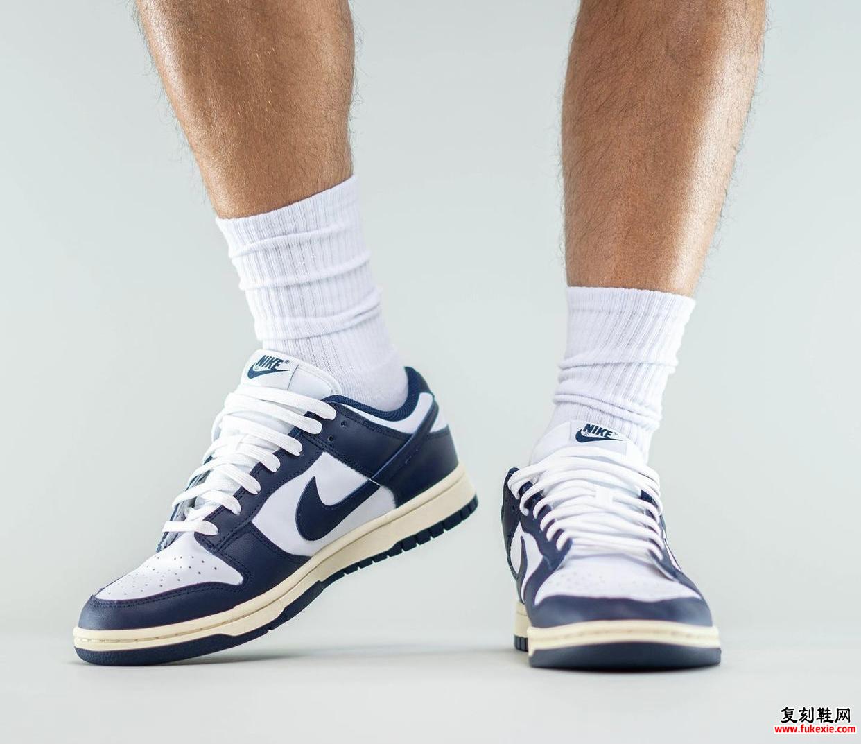 Nike Dunk Low Navy White Aged 发售日期