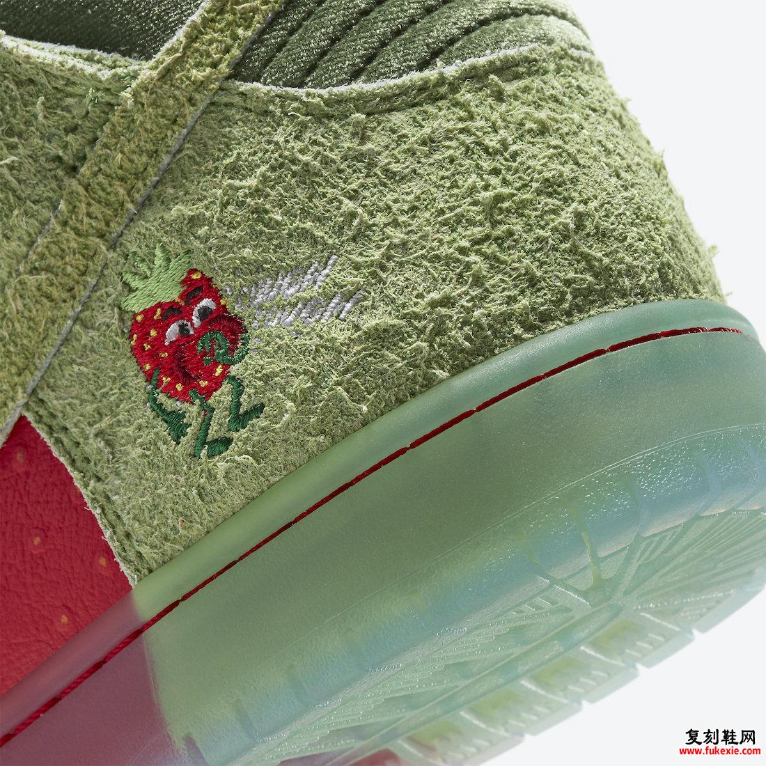 Nike SB Dunk High Strawberry Cough CW7093-600 发售日期价格