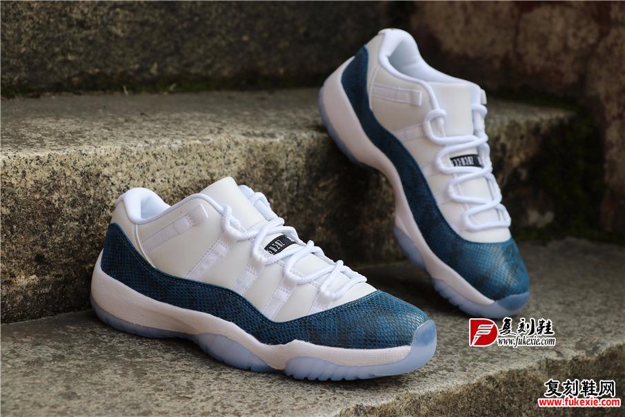  Air Jordan 11“Navy Blue Snakeskin”低帮蓝蛇纹