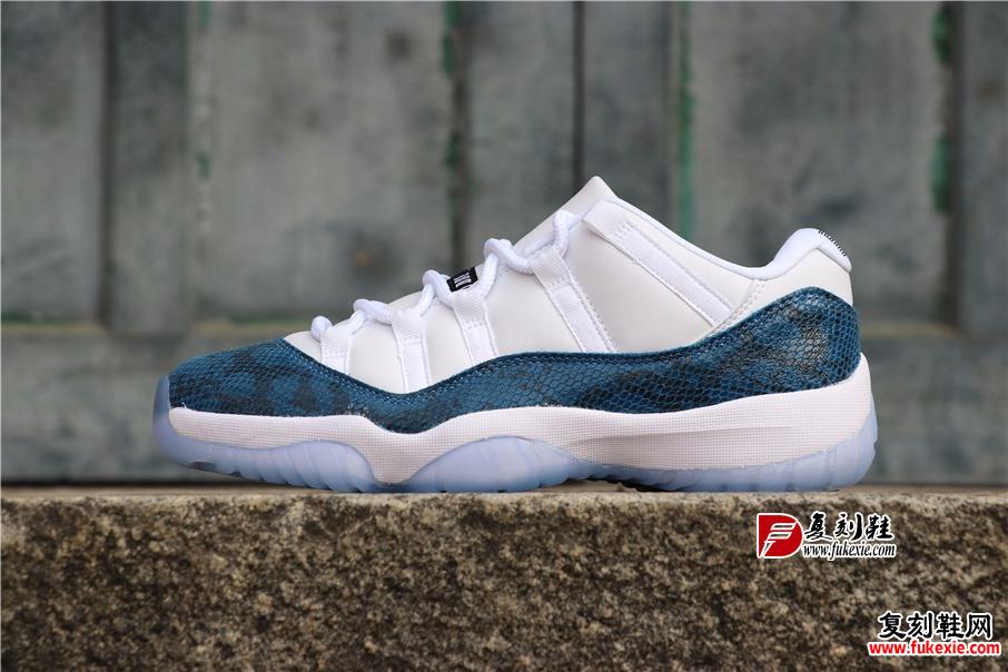  Air Jordan 11“Navy Blue Snakeskin”低帮蓝蛇纹