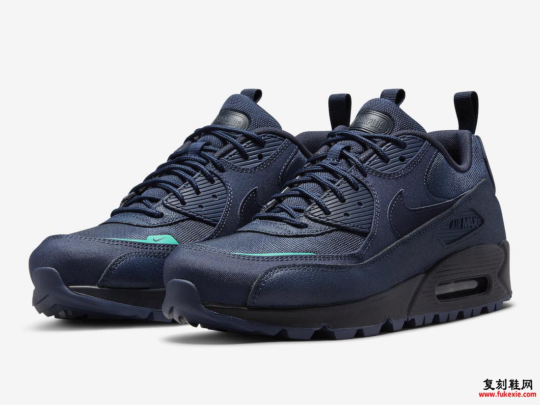 Nike Air Max 90 Surplus Midnight Navy Obsidian Hyper Jade DC9389-400 发售日期