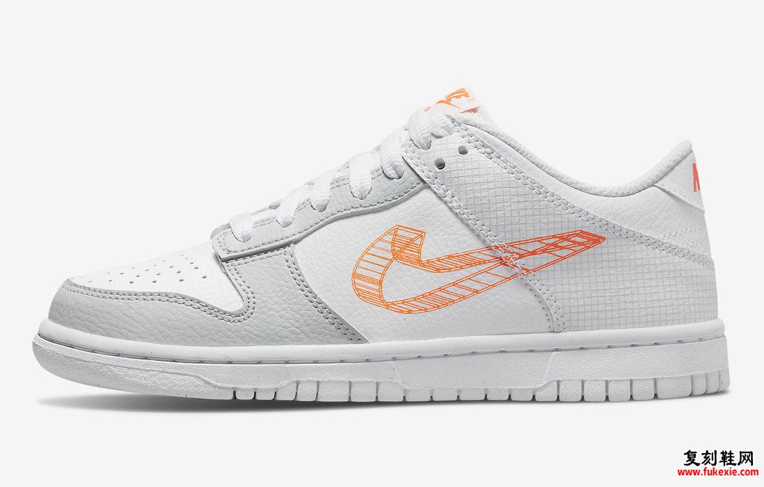 Nike Dunk Low GS 3D Swoosh DR0171-100 发布日期