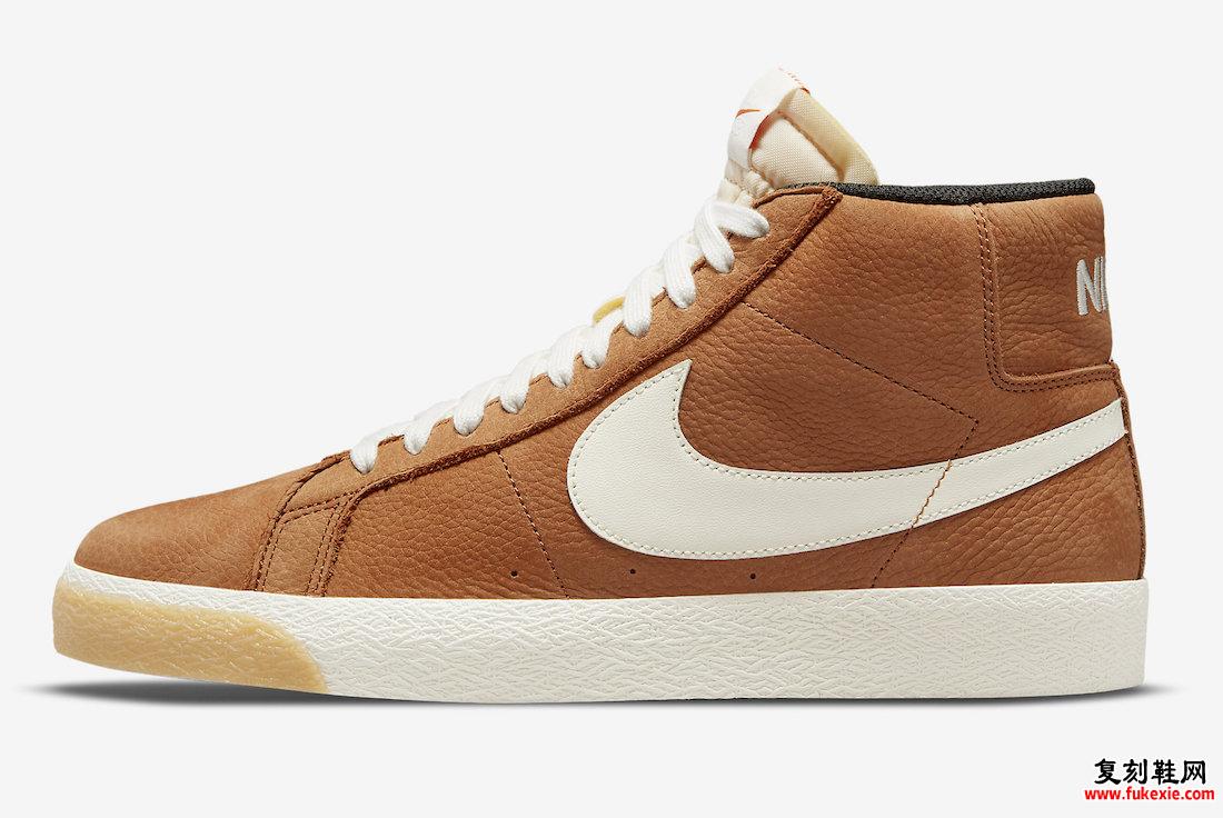 Nike SB Blazer Mid ISO Dark Russet DC8911-200 发布日期