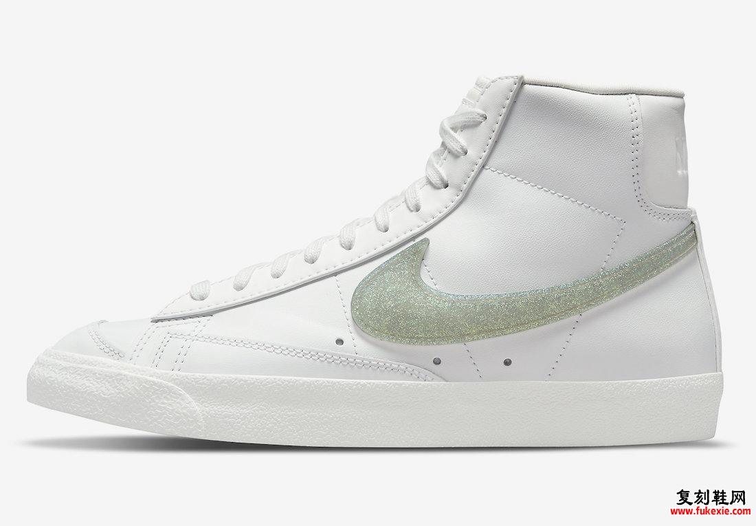 Nike Blazer Mid Glitter Swoosh DH4399-100 发布日期