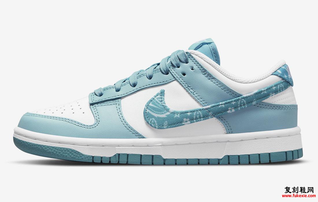 Nike Dunk Low Blue Paisley DH4401-101 发售日期价格