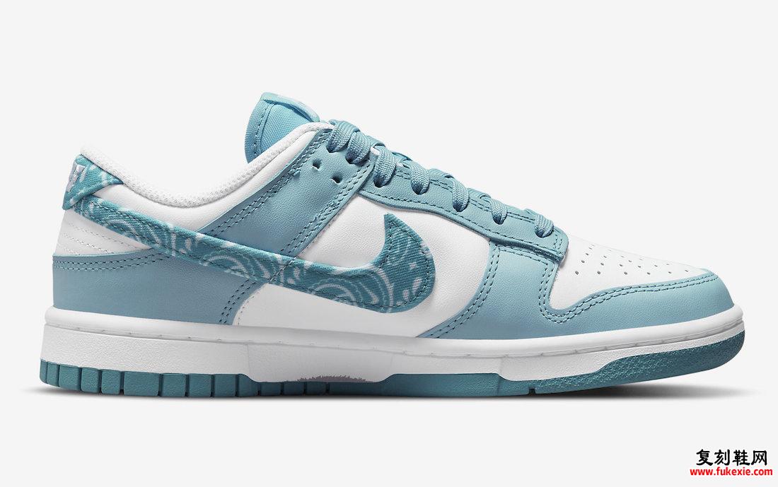 Nike Dunk Low Blue Paisley DH4401-101 发售日期价格