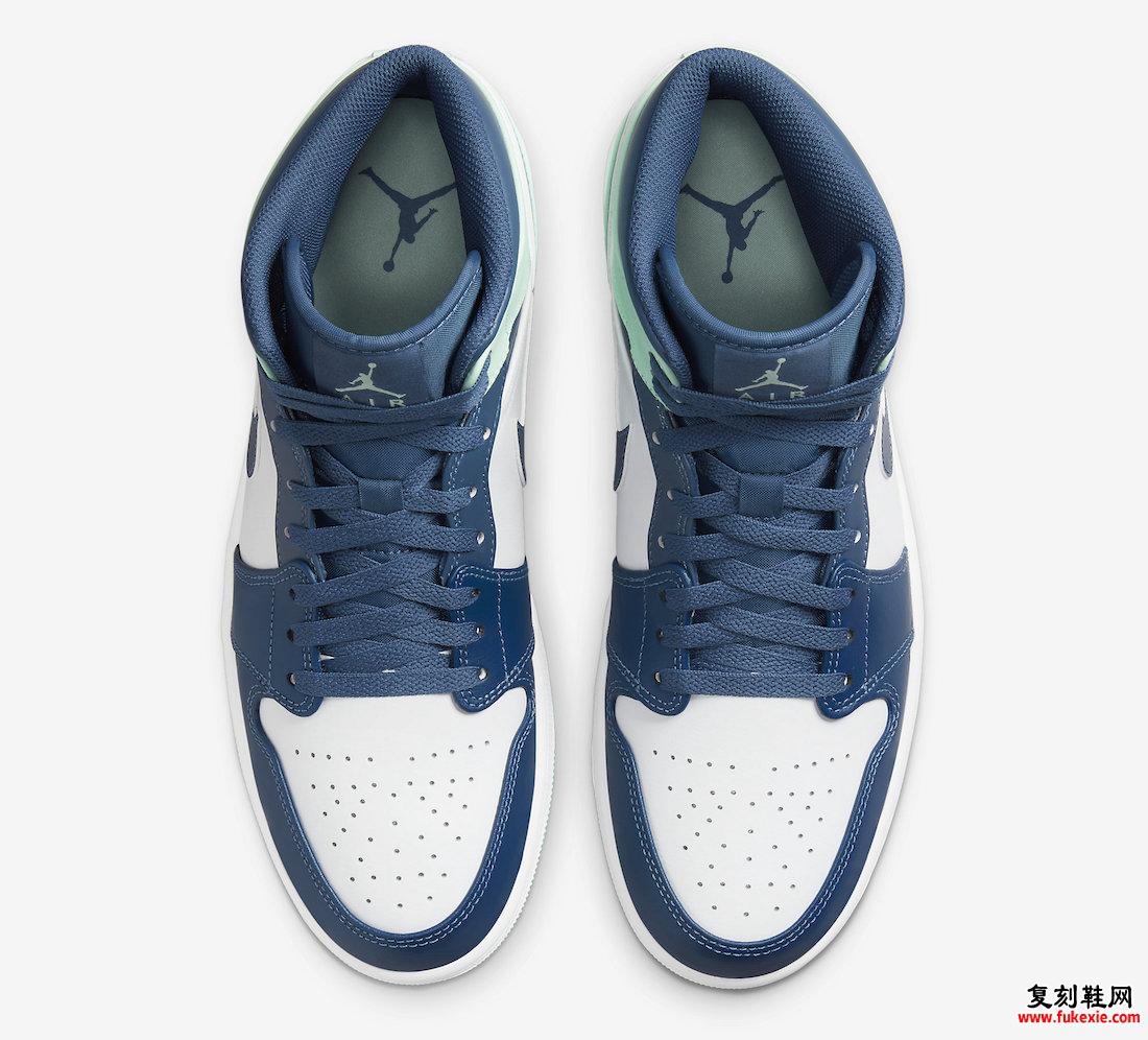 Air Jordan 1 Mid Blue Mint 554724-413 发布日期