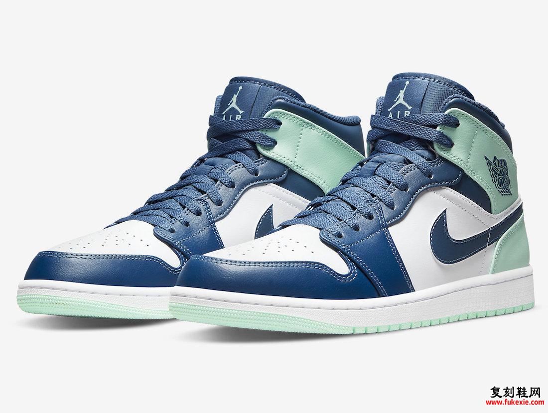 Air Jordan 1 Mid Blue Mint 554724-413 发布日期