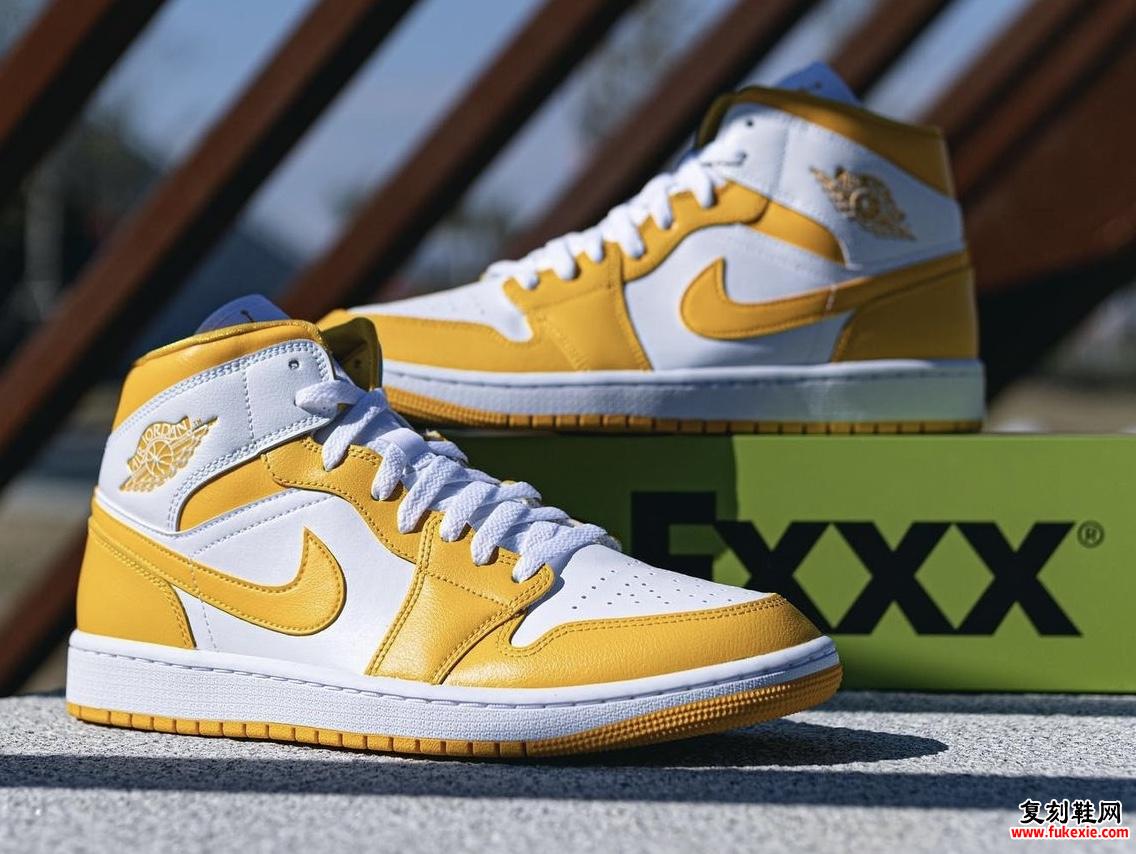 Air Jordan 1 Mid White Yellow BQ6472-117 发布日期