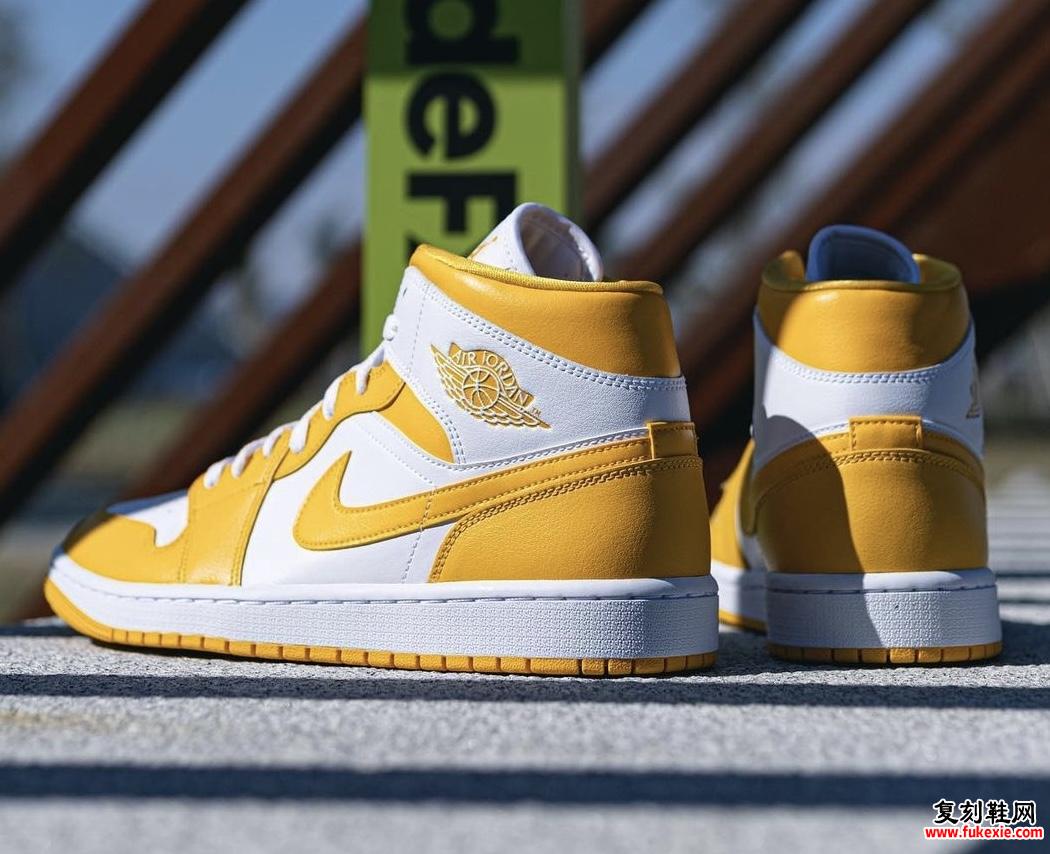 Air Jordan 1 Mid White Yellow BQ6472-117 发布日期