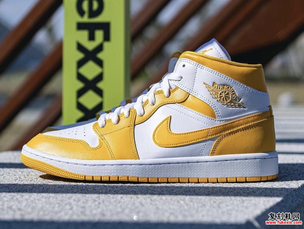 Air Jordan 1 Mid White Yellow BQ6472-117 发布日期