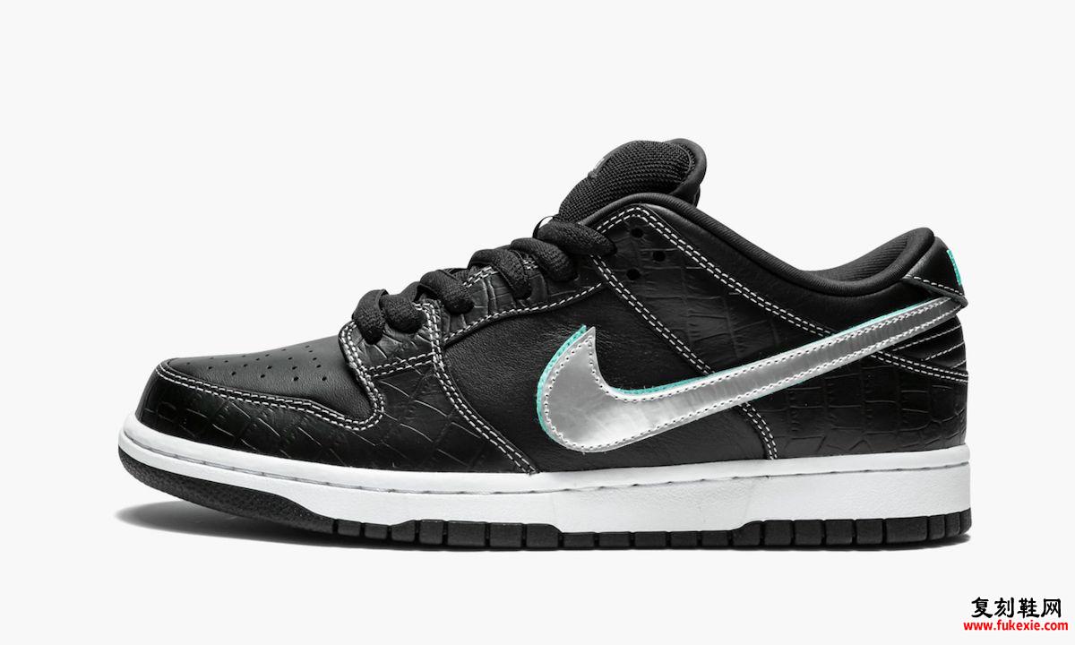 Diamond Supply Co Nike SB Dunk Low Black Diamond BV1310-001 发布日期