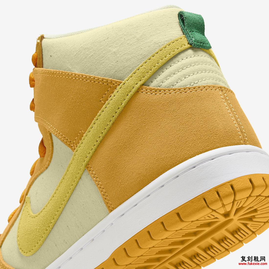 Nike SB Dunk High Pineapple DM0808-700 发布日期 价格