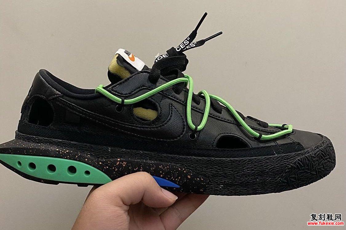 Off-White x Nike Blazer Low Black Electro Green DH7863-001 发布日期