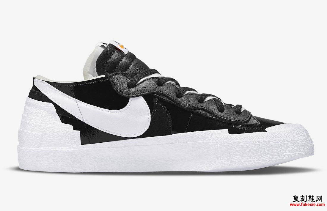 Sacai Nike Blazer Low Black Patent DM6443-001 发布日期