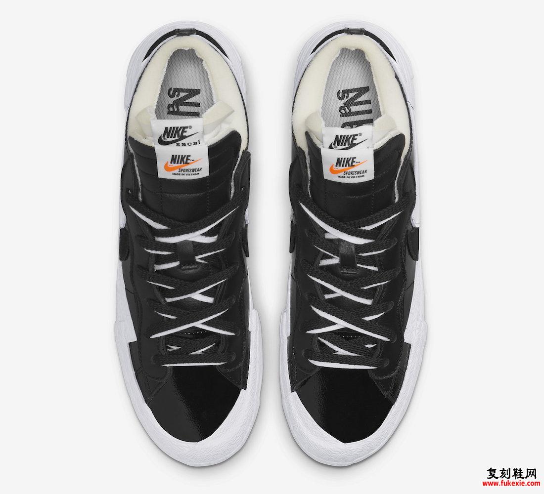 Sacai Nike Blazer Low Black Patent DM6443-001 发布日期
