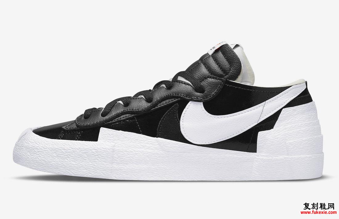 Sacai Nike Blazer Low Black Patent DM6443-001 发布日期