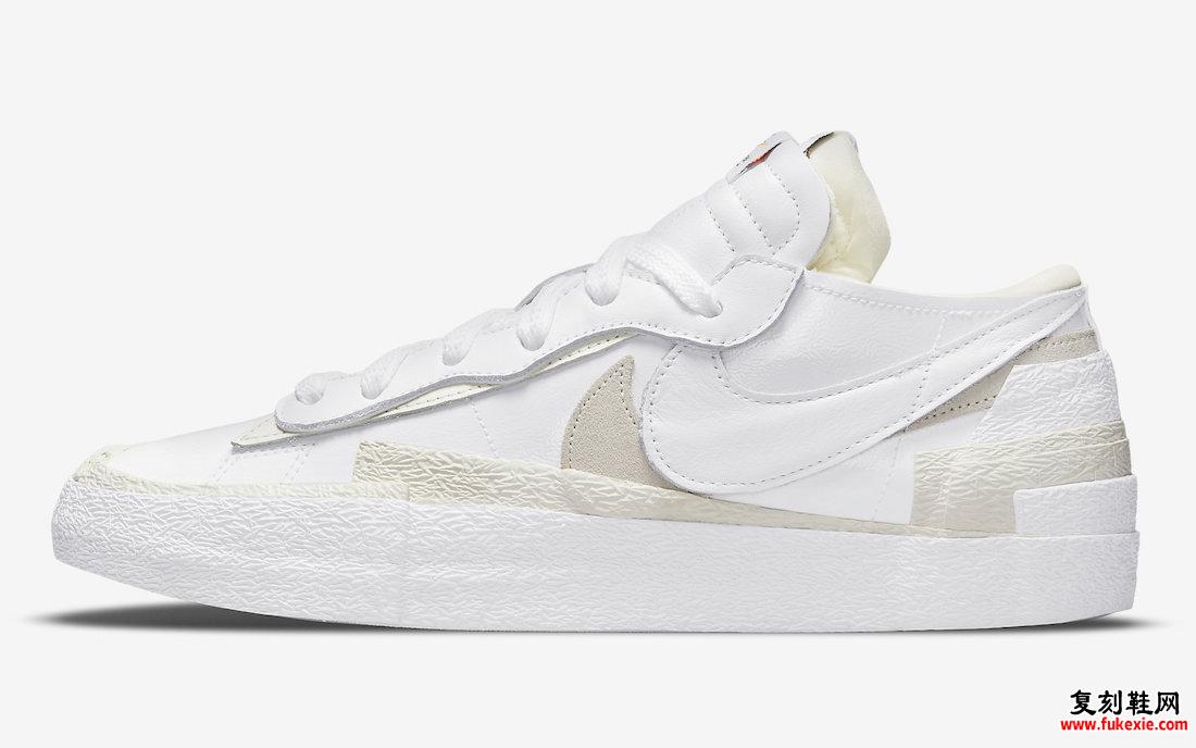 Sacai Nike Blazer Low White Patent DM6443-100 发布日期